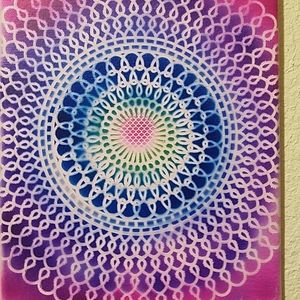 Original signed airbrush art canvas 8x10 blackligh